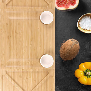 Plateau à fromage en <span class=keywords><strong>bois</strong></span> de bambou, plateau à fromage en <span class=keywords><strong>ardoise</strong></span> avec couteau <span class=keywords><strong>magnétique</strong></span>, plateau à fromage avec couteau à couverts - Product Image 5