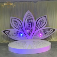 Plateforme de scène ronde romantique en acrylique blanc, plancher de danse pour mariage, décoration de scène pour événements, fournitures de fête