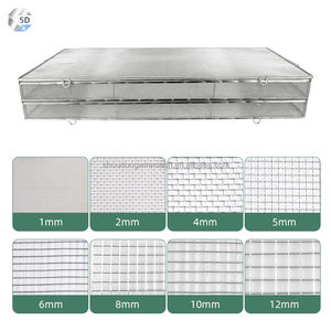 OEM SS304 316 keranjang layar jala kawat tenun baja tahan karat pengering makanan rak jaring banyak lapisan dengan tutup - Product Image 2