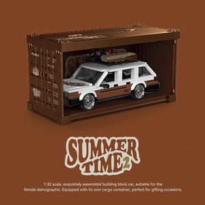 Compatible avec le jouet de construction de voiture Santana en plastique à l'échelle 1:32, modèle PB8824, avec huit compartiments et conteneur de voyage - Product Image 5