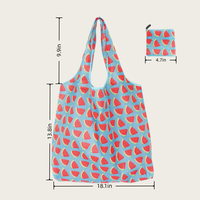 Sac de courses pliable en polyester en gros - Sac d'épicerie réutilisable léger Logo personnalisé pour supermarché