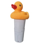 Grand distributeur chimique flottant de canard jaune comme distributeur de chlorateur de Spa canard