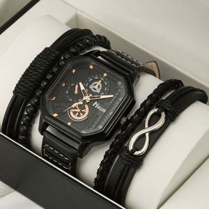 Montre numérique pour femme à grand cadran, bracelet en alliage et simili cuir, mode décontractée, loisirs, sport, étanche 3 ATM, avec fonction push - Product Image 6