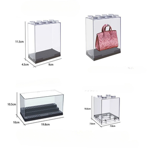 Bolsa de juego de moda transparente para mascotas, bolso de mano, figura de bloque de construcción, modelo de coche de juguete, adornos de coche, caja de exhibición de almacenamiento - Product Image 3