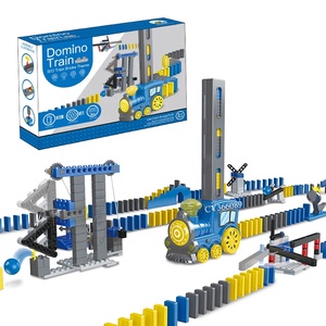 120PCS <strong>Dominoes</strong> Toy <strong>Train</strong> With Light and Sound DIY Educational Toys for Kids - Product Image 2