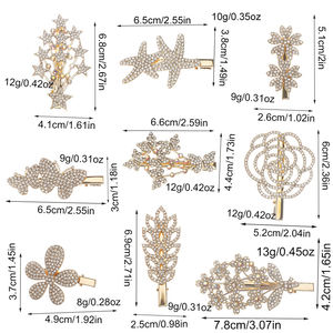 Pince à cheveux en métal avec strass Pince à cheveux avec diamant Summer Simle Fringe Clip Accessoire pour cheveux Casque - Product Image 4