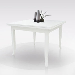 MESA EN FORMA DE LIBRO BLANCA PATINADA DE 100X100 CM - Product Image 1