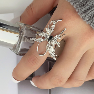 VKME Punk <span class=keywords><strong>Goth</strong></span> Estilo Big Butterfly <span class=keywords><strong>Ring</strong></span> Para Mulheres Jóias - Product Image 1
