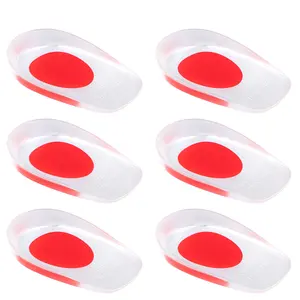 Silicone Gel Heel Cushion Lifts Height Heel Cup Insole Plantar Heel Support Pad For Plantar Fasciitis