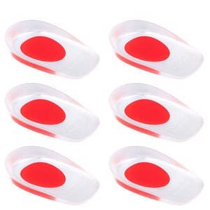 Le coussin de talon en gel de <span class=keywords><strong>silicone</strong></span> soulève la taille du talon de la semelle intérieure du talon plantaire pour la fasciite plantaire - Product Image 1