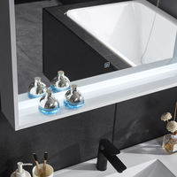 HY Contemporary Bathroom Certified Sensor Touch Control Rectangular Wide ETL Led Illuminated Magnifying Mirror Cabinet
