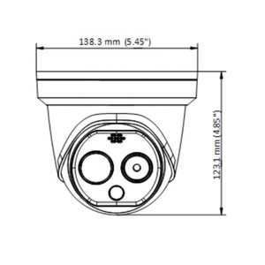 DS-2TD1228-3/QA Thermal & Optical Bi-spectrum <b>Network</b> Turret <b>Camera</b>(No Logo Version) - Product Image 3