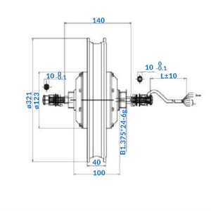<span class=keywords><strong>DGWZ</strong></span> 16 Zoll 36V 48V 250W 350W 500W Bürstenloser Getriebe-Nabenmotor für Elektrofahrräder und -roller - Product Image 2