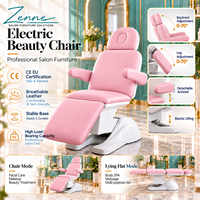 Fauteuil de beauté électrique, table de soin du visage, dossier et repose-pieds réglables, télécommande filaire pour salon de beauté, spa, table de soin du visage, OEM