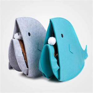 Neue Ankunft Cartoon Kreative Katze Zwinger Ball Spielzeug Abnehmbare Faltbare Filz Hai Hunde bett 4 Saison Reise bett Haustiere Höhle Katzen bett - Product Image 3