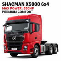 Camion tracteur Shacman X5000 6x4 d'occasion haut de gamme, 550 CV, intelligent, pour la logistique internationale