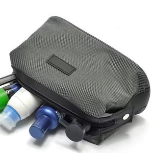 Bolsa de maquillaje de tela Oxford ecológica personalizable, superventas para hombres, para artículos de tocador, almacenamiento para el cuidado de la piel, bolsa de viaje, logotipo personalizable - Product Image 5