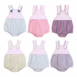 Ropa de Bebé Niña al por Mayor, Rompers de Verano de Seersucker, Mono de una Pieza para Bebés - Product Image 1