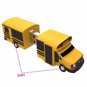 2019 trending usb flash drive 32gb custom logo School Bus PVC usb-stick