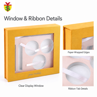 Kundenspezifische OEM ODM Prägung Flip-Top Klarsichtfenster Leere Lidschatten-Palette Box Magnetische Kosmetikverpackung Papierbox