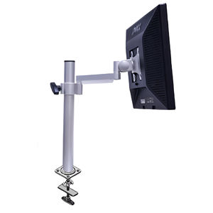 Çift monitör standı kolları ile dizüstü tepsi kelepçe masası montaj VESA ekran 2-in-1 ayarlanabilir çelik monitör yükseltici stokta - Product Image 6