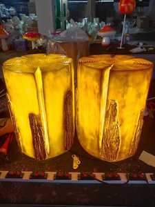 Customized Ip65 3d <b>Tree</b> Stump Shaped Led Lamp Transparent Resin Fiberglass Material <b>Outdoor</b> Landscape Halloween Festival - Product Image 1