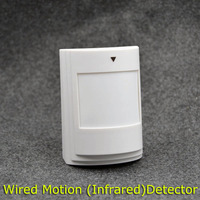 Sistem Alarm maling keamanan rumah, Sensor gerakan manusia PIR detektor inframerah berkabel 12V putih dalam ruangan
