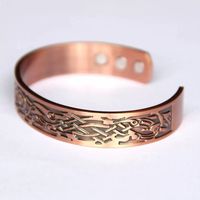 Nouveau Bracelet Magnétique en Alliage de Cuivre Rouge Rétro Électroplaqué, Souvenir de Voyage, Créatif et Tendance, Vente Directe Usine