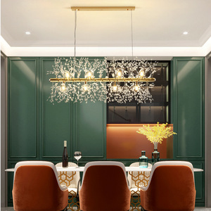 Salon pissenlit lustre LED boule abat-jour cristal suspension lampe décorative fleur cristal lustres pendentif lumières - Product Image 5