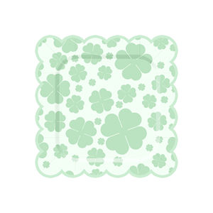 Custom Green Four-<b>Leaf</b> Clover Candy Strip Plate Set Birthday Party Decoration Items Disposable Plates, Paper Cups - Product Image 4