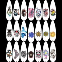 7 "8" 9 "10" 11 "Flutter Cuillère Leurre Plaqué Trolling Flasher Boards Eau Salée Pêche À La Traîne Leurres