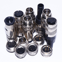Connecteur M12 circulaire étanche industriel IP68, mâle/femelle, 3, 4, 5, 6, 8, 12 broches, pour câble