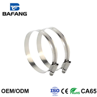 Collier de serrage réglable en acier inoxydable poli pour tuyau d'eau et tuyau de gaz, modèle personnalisé