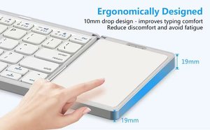 Clavier pliant אלחוטי מתקפל מקלדת מיני נייד מקלדת עם מגע pad למחשב נייד - Product Image 2