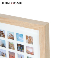 36 ouverture plexiglas MDF bois Collage cadre photo personnalisé fer suspendu comprend tapis de Pentecôte mural peut contenir 30 petites photos