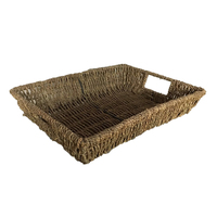 Panier rond moderne en jonc de mer tressé, capacité 10-20L, dimensions 28cm, pour rangement de salon et plantation de pots de fleurs