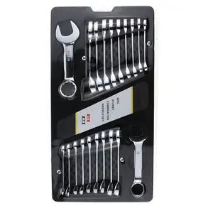Hot Sale 20Pc 12 Point SAE/Metric Stubby Combination Wrench spanner Set spanners combined wrench set tool
