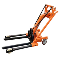 Chariot élévateur portable 800W à batterie lithium-ion, léger, avec bras courbé et pneus pneumatiques pour