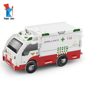 Camion de pompiers et <span class=keywords><strong>pompier</strong></span> en mousse 3D : <span class=keywords><strong>Puzzle</strong></span> DIY pour enfants, développement STEAM, artisanat - Product Image 6