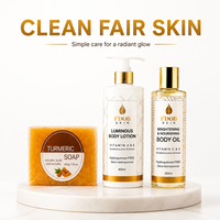 Ensemble de soin de la peau pour le visage et le corps, blanchissant pour le corps, double glutathion, éclaircissant, réduit les ridules, les taches brunes, nourrissant