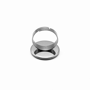 Stainless Steel Round <b>Ring</b> Setting <b>Adjustable</b> Base For DIY Jewelry Making Tools - Product Image 4