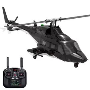 NOUVEAU Hélicoptère RC GPS SJY-F02S à l'échelle 1:33 Airwolf RTF avec double moteur brushless, flux optique, sans flybar pour vol extérieur, avion 6G - Product Image 1