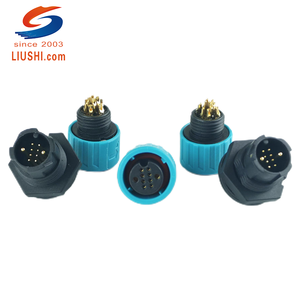 M16 2+8핀 5A/15A 정격 나일론 구리 접점 패널 4홀 소켓 무납땜 전원 전기 항공 커넥터 - Product Image 2