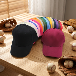 Unisex 6-Panel Baseball <b>Cap</b> Solid Color Cotton Casual Hat Fitted Adult Size 58-60CM Four Seasons Wear - Product Image 2