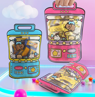Pochette à fermeture éclair en forme de console de jeu mignonne avec poignée, sac à fond plat découpé sur mesure pour emballage de collations, bonbons et cadeaux pour enfants