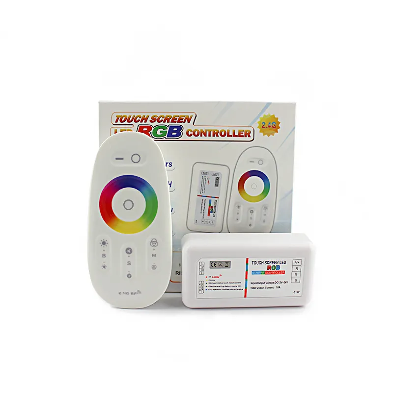 Controle de LED para LED RGB de melhor qualidade, controle remoto com toque RF PWM RGB de melhor qualidade, DC12V 2.4G RF Touch para LED de faixa de luz RGB