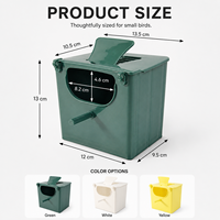 Nichoir pour oiseaux écologique, extérieur et intérieur, en plastique, avec fermeture sécurisée par bouton