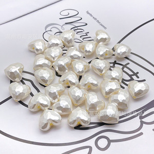 Perles d'imitation ABS en forme de cœur 3D, multiformes, baroques, pour la création de chaînes de téléphone, porte-clés, pendentifs de voiture - Product Image 1