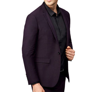 Blazer monopetto su misura di moda abito da <span class=keywords><strong>uomo</strong></span> abito da festa 3 pezzi <span class=keywords><strong>Slim</strong></span> <span class=keywords><strong>Fit</strong></span> <span class=keywords><strong>uomo</strong></span> per <span class=keywords><strong>smoking</strong></span> - Product Image 3