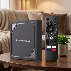   Boîtier TV Android XS97 ATV Gen2 H618 économique avec Wi-Fi double bande et lecture 4K UHD pour hôtels, appartements et usage résidentiel - Product Image 1